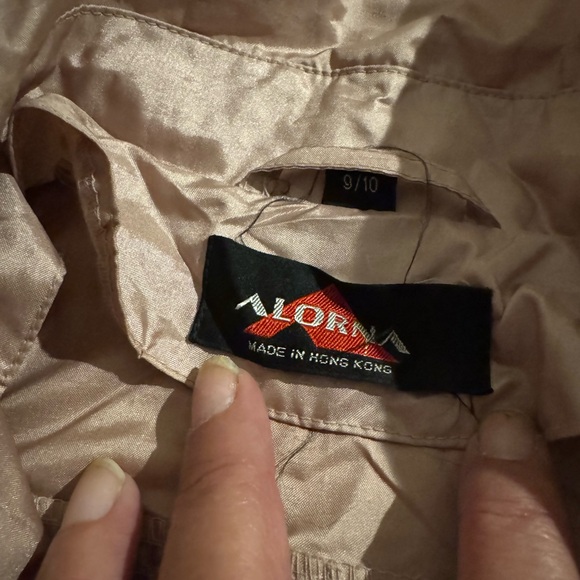 Alorna Made In Hong Kong Vintage Pink Rain Trench Coat Polyester Belted - Picture 11 of 13